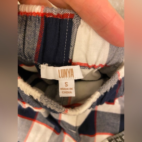 Lunya Check Alpine Plaid Flannel Pajama Pants Size Small - Picture 6 of 8